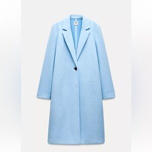 Zara Women's Sky Blue Trench Coat